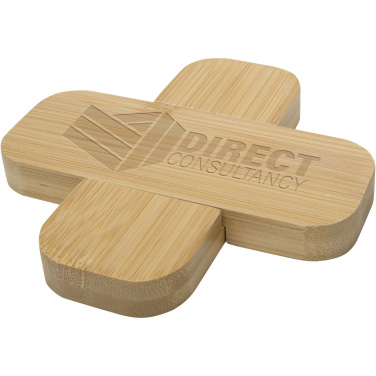 Logo trade promotional products picture of: Croc bamboo trivet - small