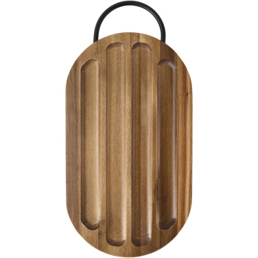 Logotrade promotional merchandise picture of: Prestige acacia wood chopping board with bread knife