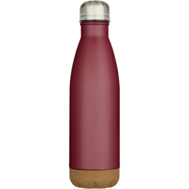 Logo trade promotional gift photo of: Cove 500 ml double wall vacuum insulated stainless steel water bottle with cork details