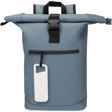 Logotrade corporate gift image of: Alkes 5000 mAh 12W recycled plastic water resistant power bank with carabiner