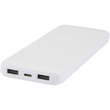 Logotrade promotional products photo of: Adhil 10.000 mAh 10W recycled plastic power bank with 2 built-in cables
