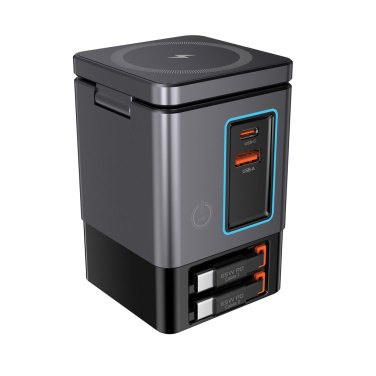 Logo trade promotional gifts image of: Urban Vitamin Sacramento 105W GAN charger+retractable cables