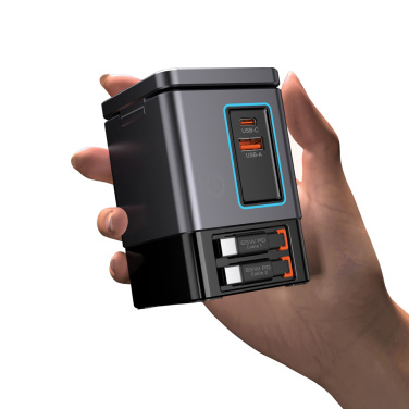 Logotrade promotional giveaway image of: Urban Vitamin Sacramento 105W GAN charger+retractable cables