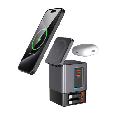 Logotrade promotional giveaway image of: Urban Vitamin Sacramento 105W GAN charger+retractable cables