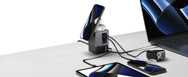 Logo trade business gift photo of: Urban Vitamin Sacramento 105W GAN charger+retractable cables