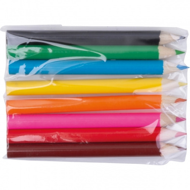 Logo trade promotional items image of: Case with Colored Pencils CARLTON