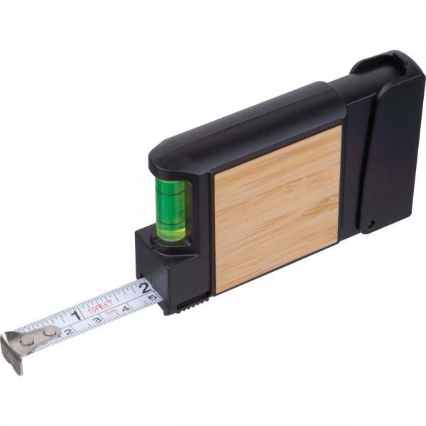 Logo trade promotional products picture of: 3-Meter Tape Measure with Level HALIFAX