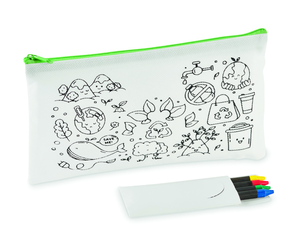 Logotrade promotional merchandise picture of: Pencil case with 4 crayons