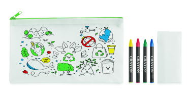 Logotrade advertising products photo of: Pencil case with 4 crayons