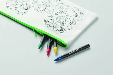 Logo trade promotional merchandise photo of: Pencil case with 4 crayons