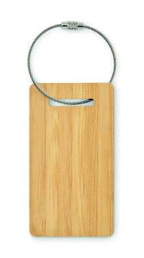 Logotrade promotional giveaway picture of: Bamboo luggage tag