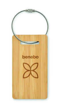 Logotrade promotional gift picture of: Bamboo luggage tag