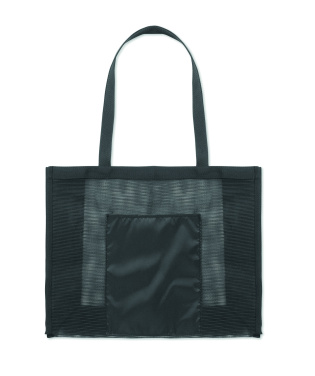 Logo trade business gifts image of: RPET mesh shopping bag