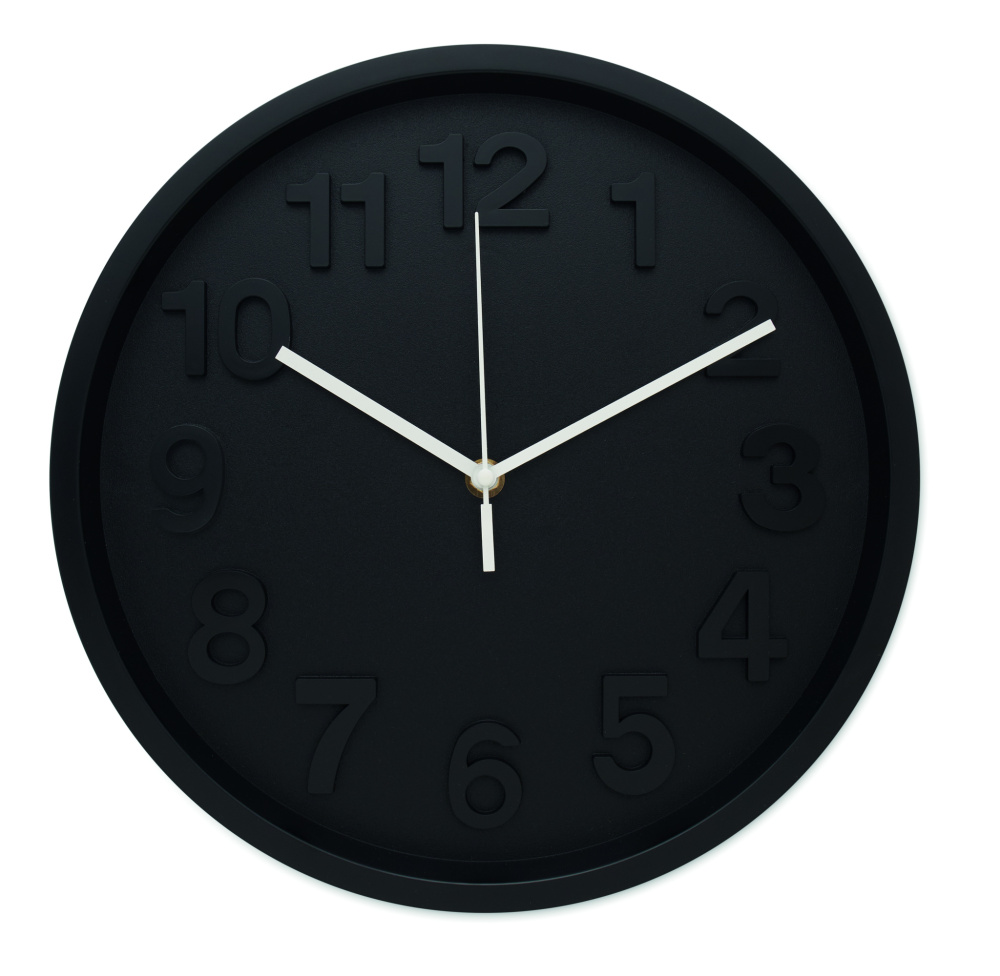 Logo trade advertising products image of: Wall clock in PP