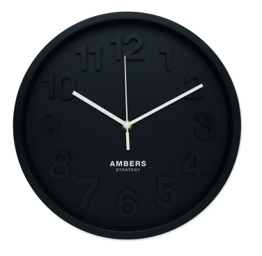 Logo trade business gifts image of: Wall clock in PP