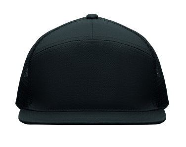 Logo trade promotional merchandise image of: 7 panel flat visor cap