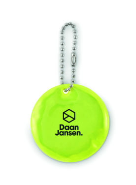Logo trade promotional giveaways picture of: Round reflective keyring