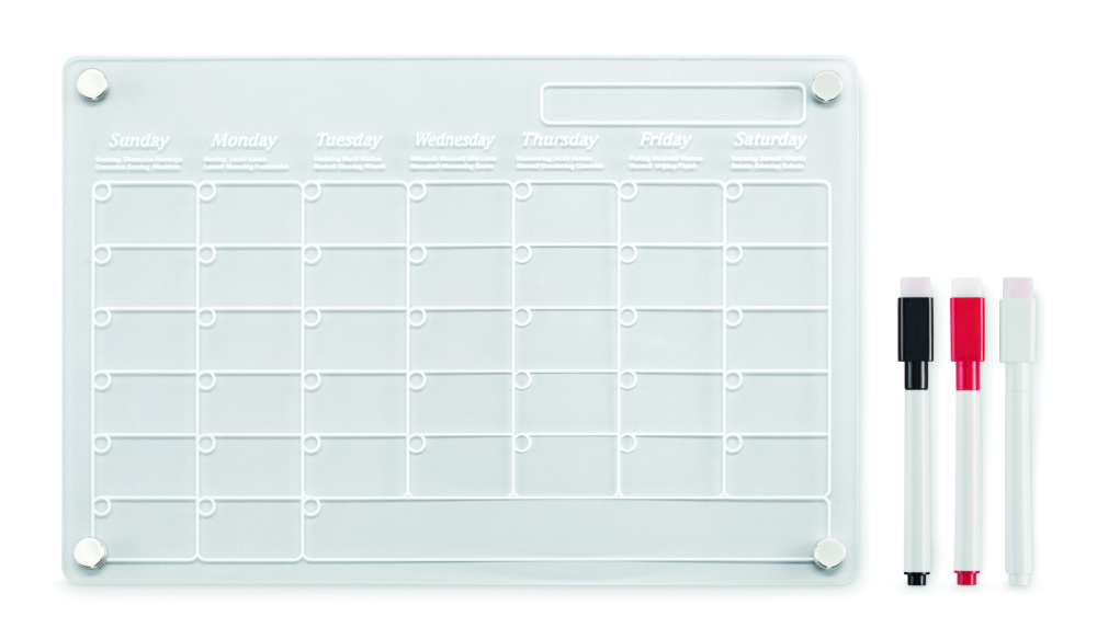 Logo trade promotional gift photo of: Magnetic acrylic planner