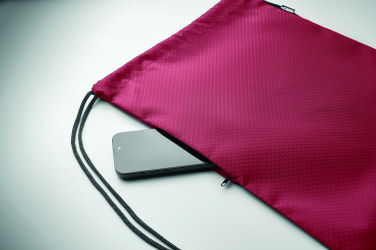 Logo trade advertising product photo of: Drawstring bag in 420D RPET