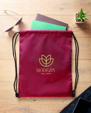 Logo trade promotional item photo of: Drawstring bag in 420D RPET