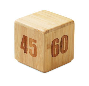 Logotrade advertising products photo of: Bamboo twist snooze timer