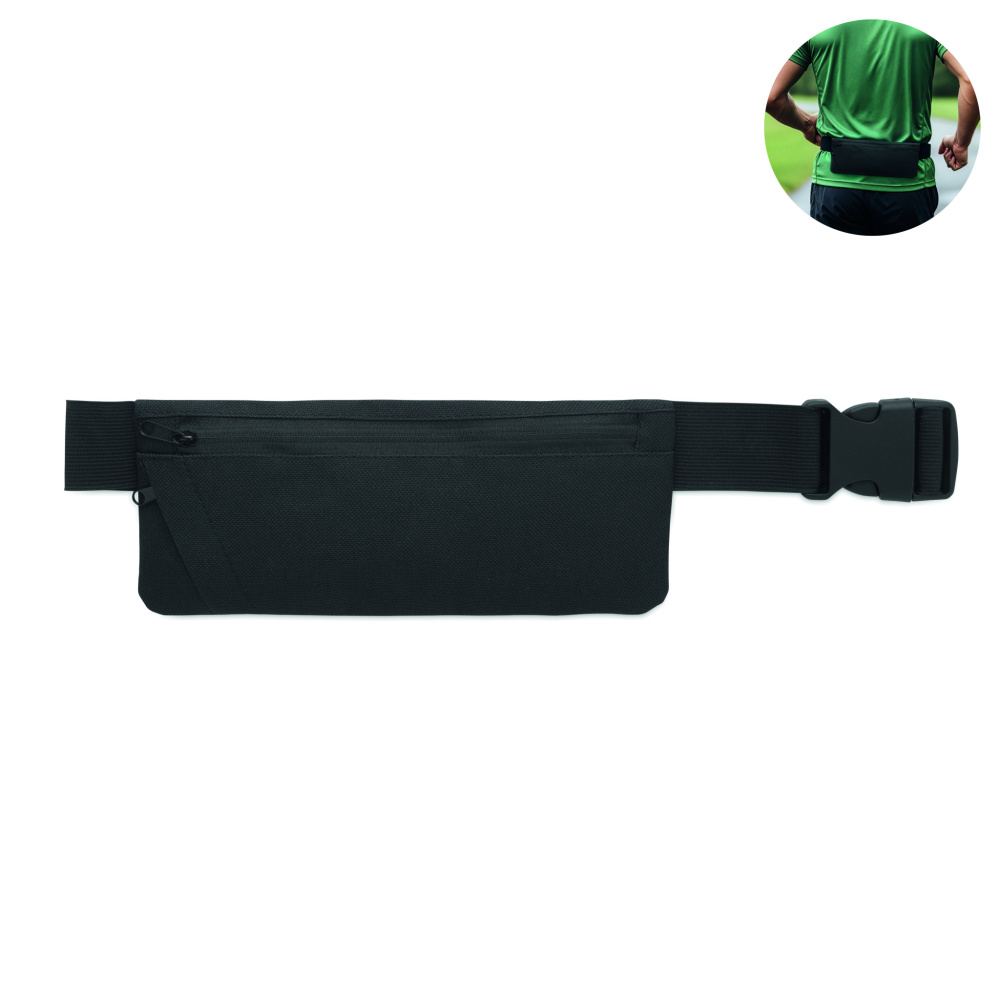 Logo trade corporate gifts picture of: Sports waist bag 600D RPET
