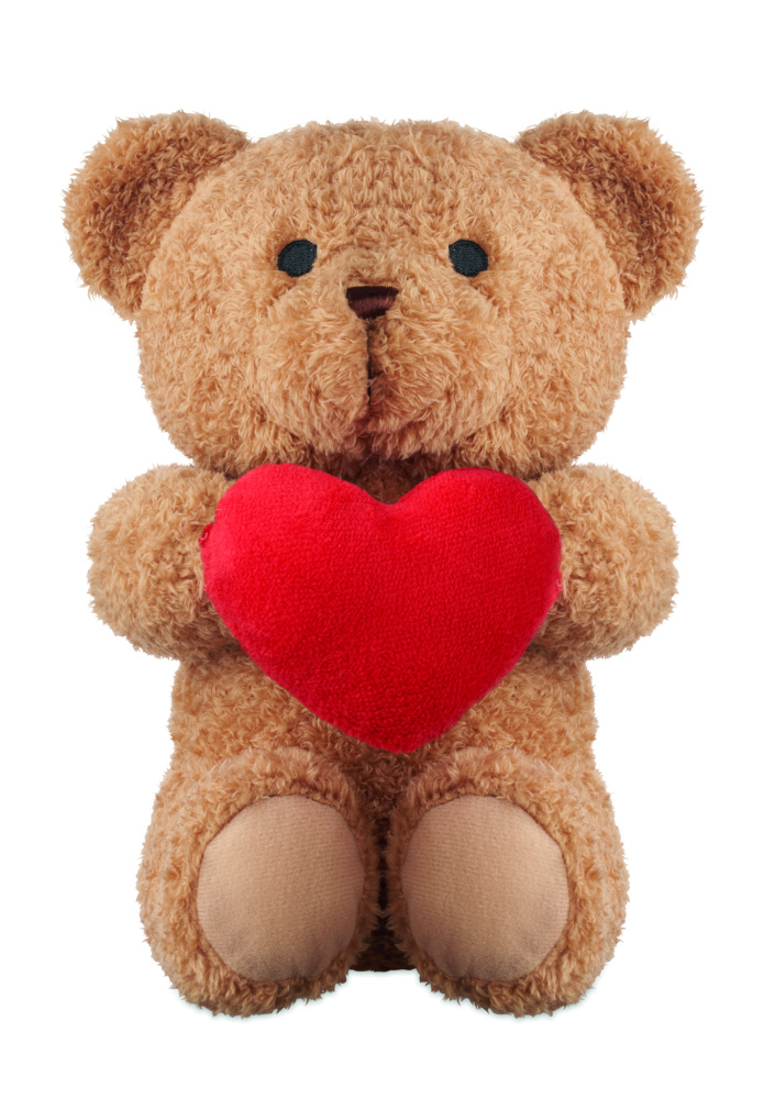 Logotrade promotional item picture of: Teddy bear with heart 23cm