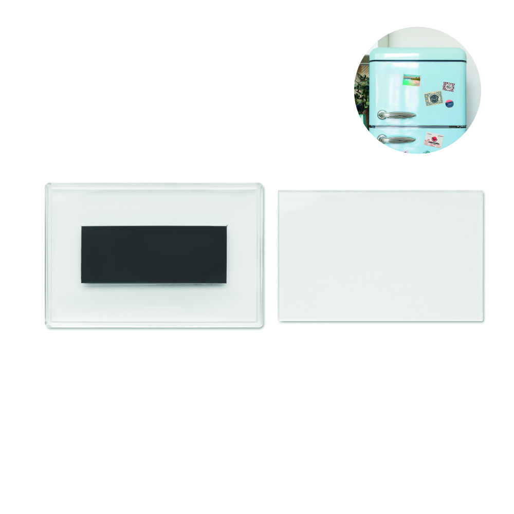Logo trade advertising product photo of: Acrylic photo magnet rectangula