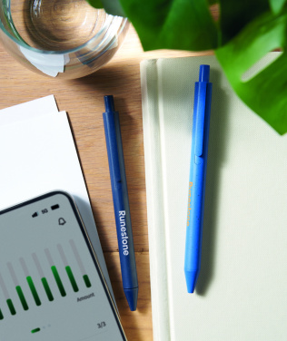 Logo trade promotional giveaways image of: Wheat Straw/ABS push type pen