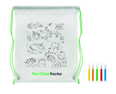 Logotrade promotional gift picture of: Non woven kids bag with pens