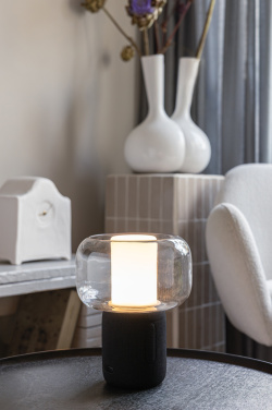 Logo trade business gift photo of: Lux RCS recycled plastic 10W speaker lamp