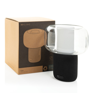 Logo trade promotional merchandise image of: Lux RCS recycled plastic 10W speaker lamp