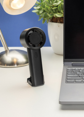 Logo trade promotional item photo of: Twist RCS recycled plastic re-chargeable portable fan