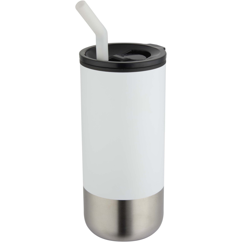 Logotrade promotional merchandise image of: Grayson 480 ml RCS recycled insulated tumbler with straw