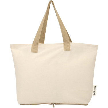 Logotrade advertising product image of: Sierra 140 g/m² GRS recycled foldable cotton tote bag 7L