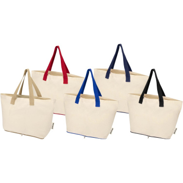 Logotrade promotional giveaway picture of: Sierra 140 g/m² GRS recycled foldable cotton tote bag 7L
