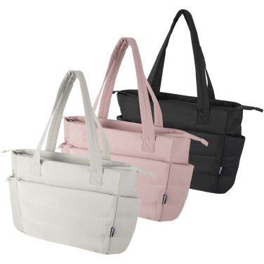 Logo trade promotional items image of: Puffer 15.6" GRS recycled laptop tote bag 18L