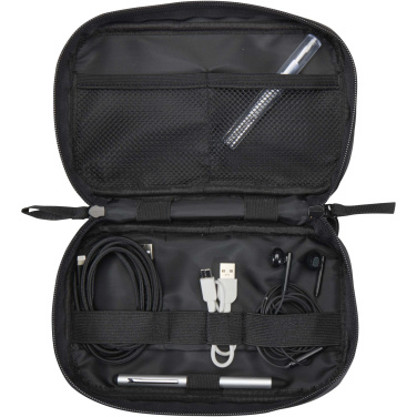 Logo trade business gifts image of: Resi Plus GRS recycled tech pouch 1L