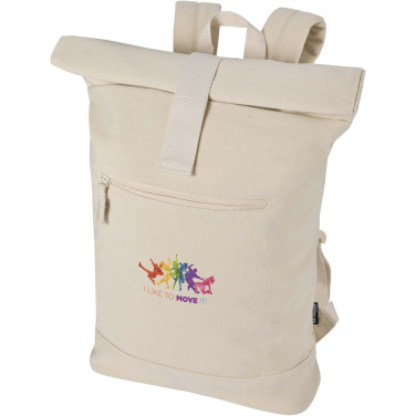 Logo trade promotional item photo of: Recanvas 14” GRS recycled rolltop backpack 16L