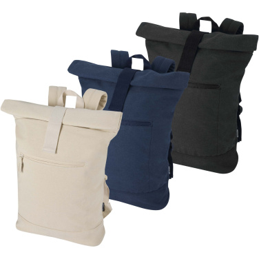 Logotrade promotional giveaway image of: Recanvas 14” GRS recycled rolltop backpack 16L