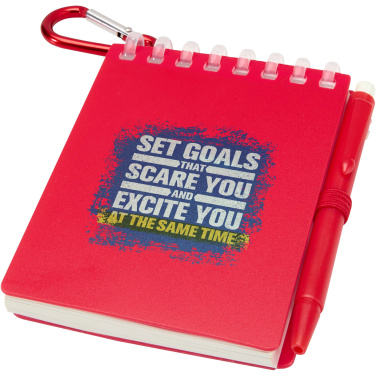 Logo trade advertising products picture of: Lig Mini recycled outdoor soft cover notebook and ballpoint pen set (black ink)