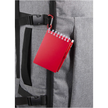 Logo trade corporate gifts picture of: Lig Mini recycled outdoor soft cover notebook and ballpoint pen set (black ink)