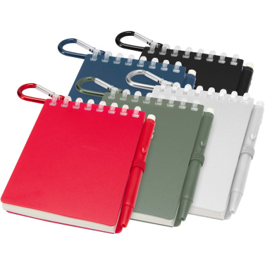 Logo trade advertising product photo of: Lig Mini recycled outdoor soft cover notebook and ballpoint pen set (black ink)