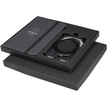 Logo trade promotional merchandise picture of: Kern A6 hard cover notebook and MagSafe wallet gift set