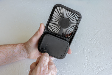 Logo trade promotional gift photo of: Aervina RCS recycled plastic re-chargeable desk fan