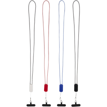 Logotrade promotional giveaways photo of: Anser recycled plastic smartphone lanyard with 27W 5-in-1 built-in cable