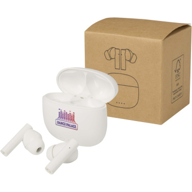 Logo trade advertising product photo of: Alterf recycled plastic True Wireless Bluetooth® headset with silicone eartips