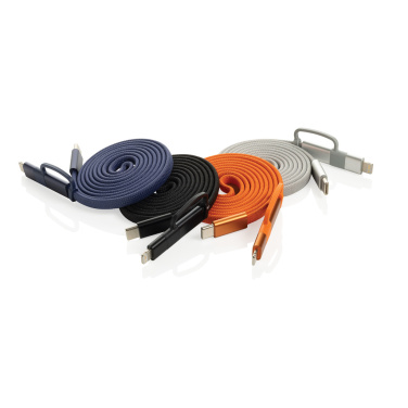 Logo trade promotional products picture of: Arc RCS recycled Ultra-thin 60W 2 in 1 magnetic cable