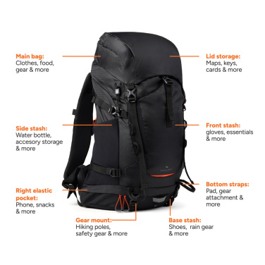 Logo trade promotional products image of: Nordic Drift Trail RCS backpack 33L