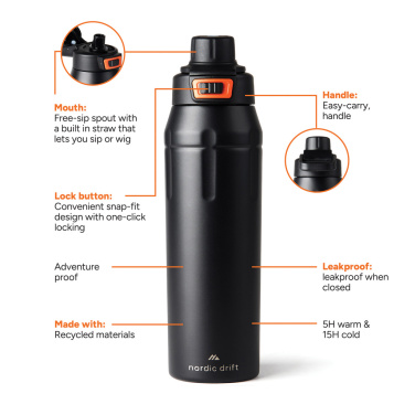 Logotrade promotional gift picture of: Nordic Drift Trail RCS Insulated Lockable Sports Bottle